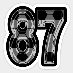 Soccer Number 87 Soccer Jersey #87 Soccer Mom Player Fan Sticker